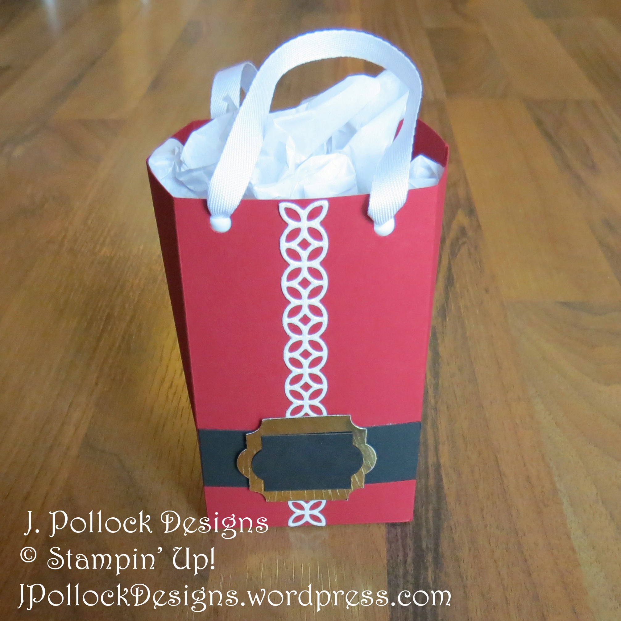J. Pollock Designs - Stampin' Up! - Santa bag