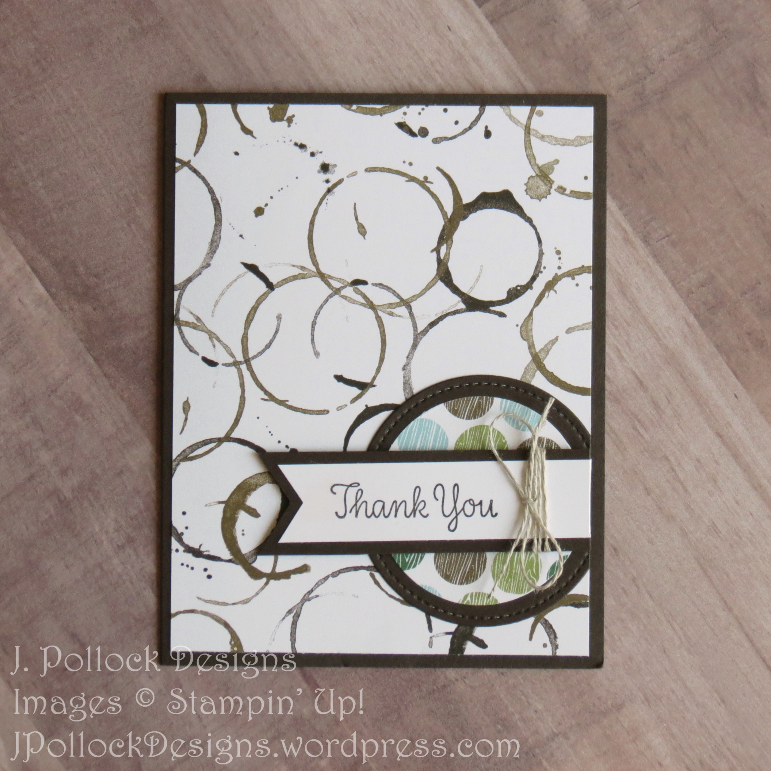 J. Pollock Designs - Stampin' Up! - Thankful Thoughts, Coffee Break Designer Series Paper