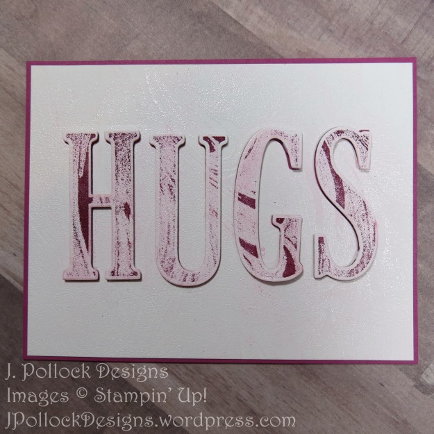 J. Pollock Designs - Stampin' Up! - Marbled, Large Letters dies, Letters for You